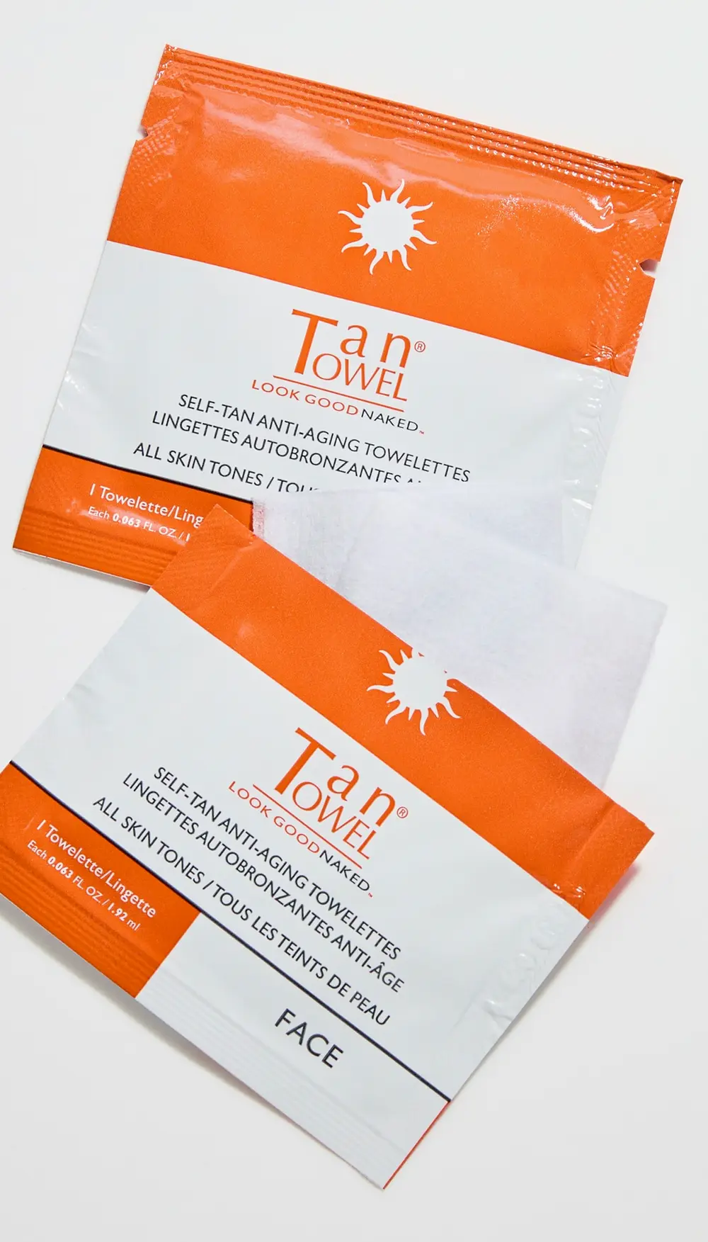 TanTowel Face Tan Towelettes - 15 Pack