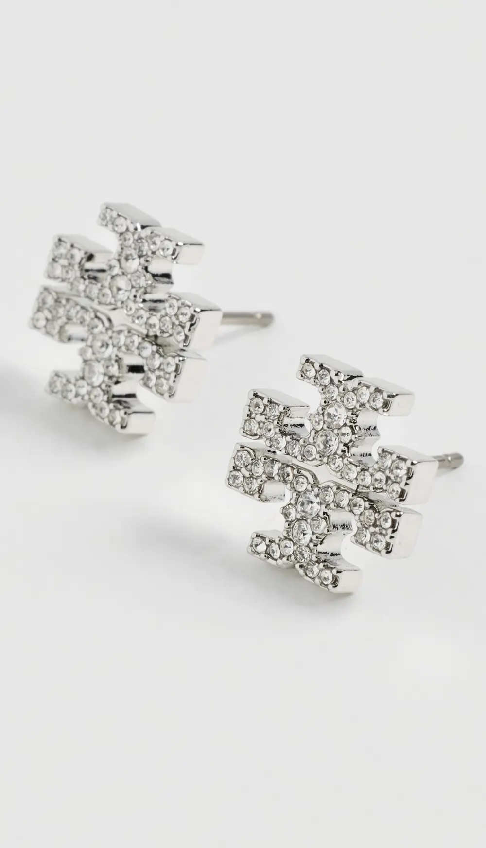 Tory Burch Icon Pavé Stud Earrings