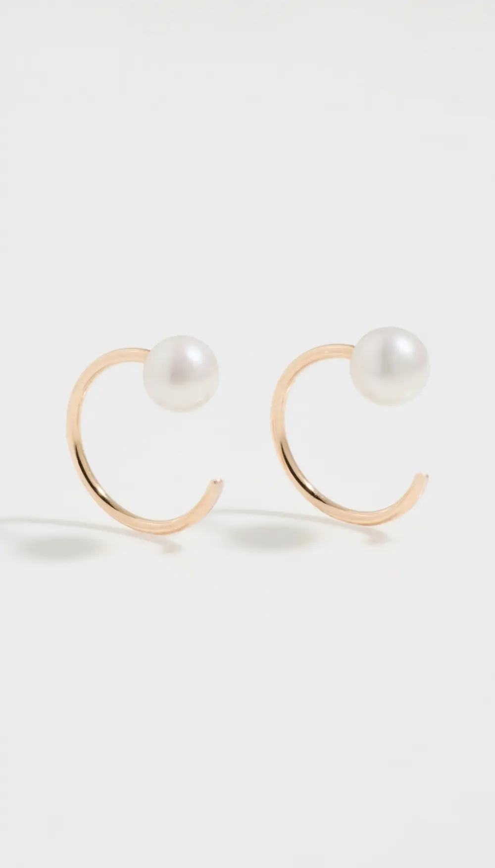 Zoe Chicco 14k Gold Reversible Pearl Huggie Hoop Earrings