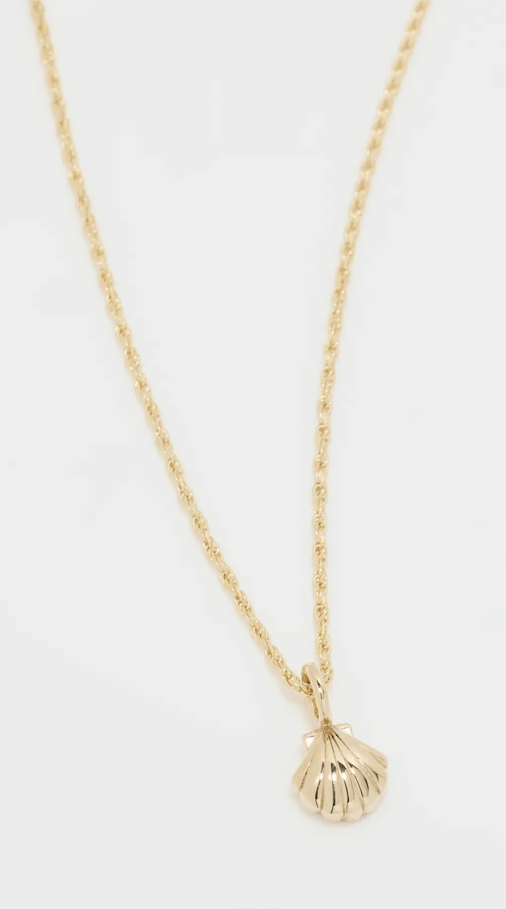 Ariel Gordon Jewelry 14k Petite Scallop Shell Charm Necklace