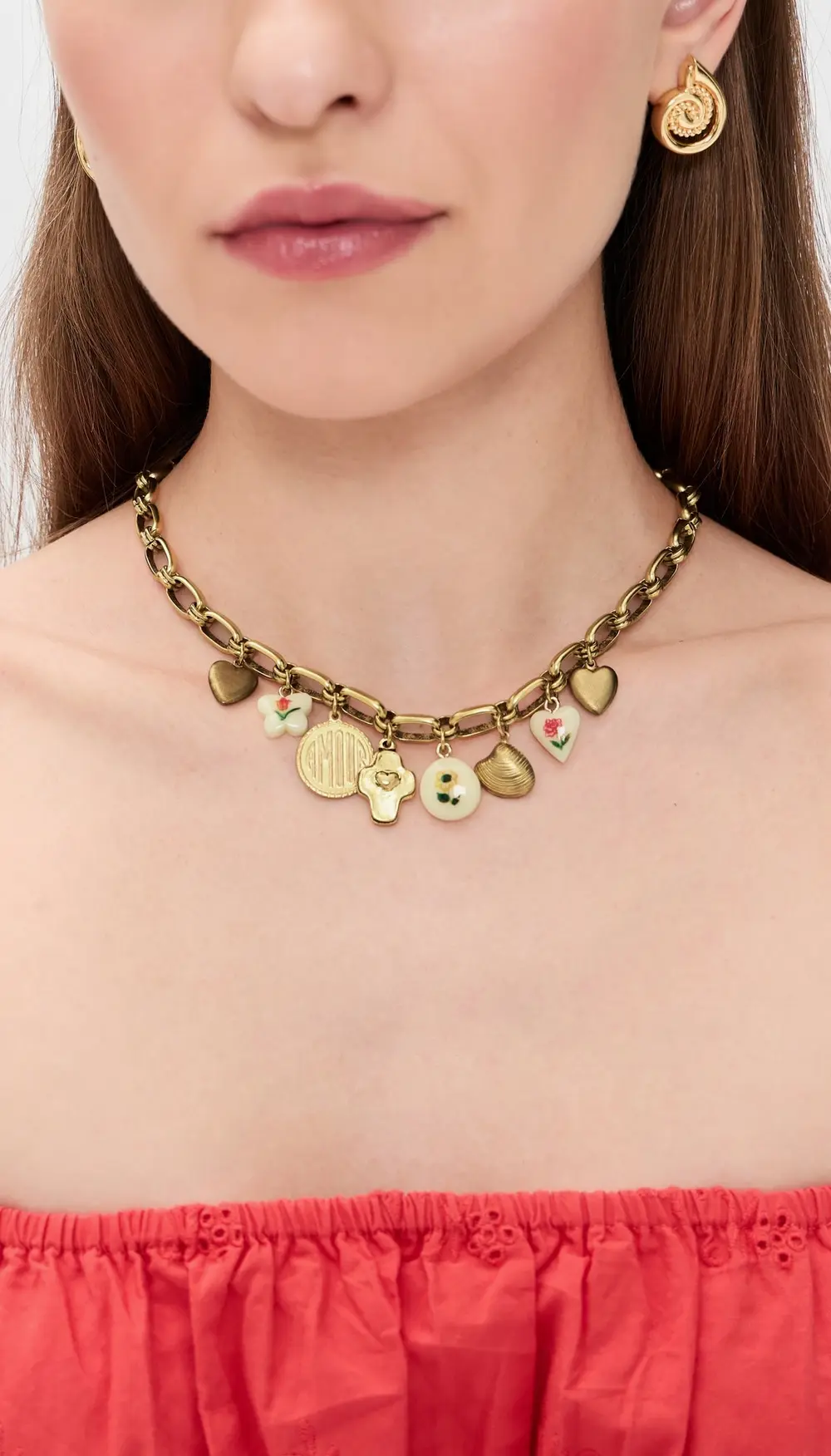 Logan Tay Floral Charm Necklace