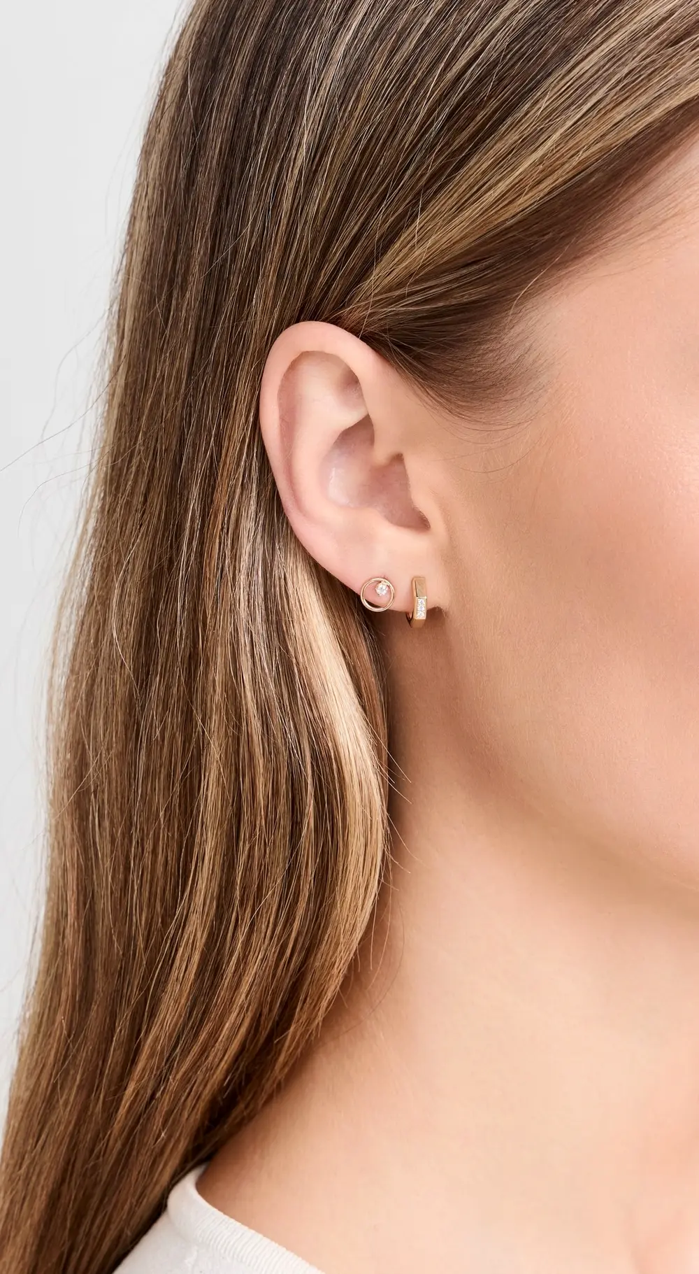 Zoe Chicco 14k Gold Small Circle Studs