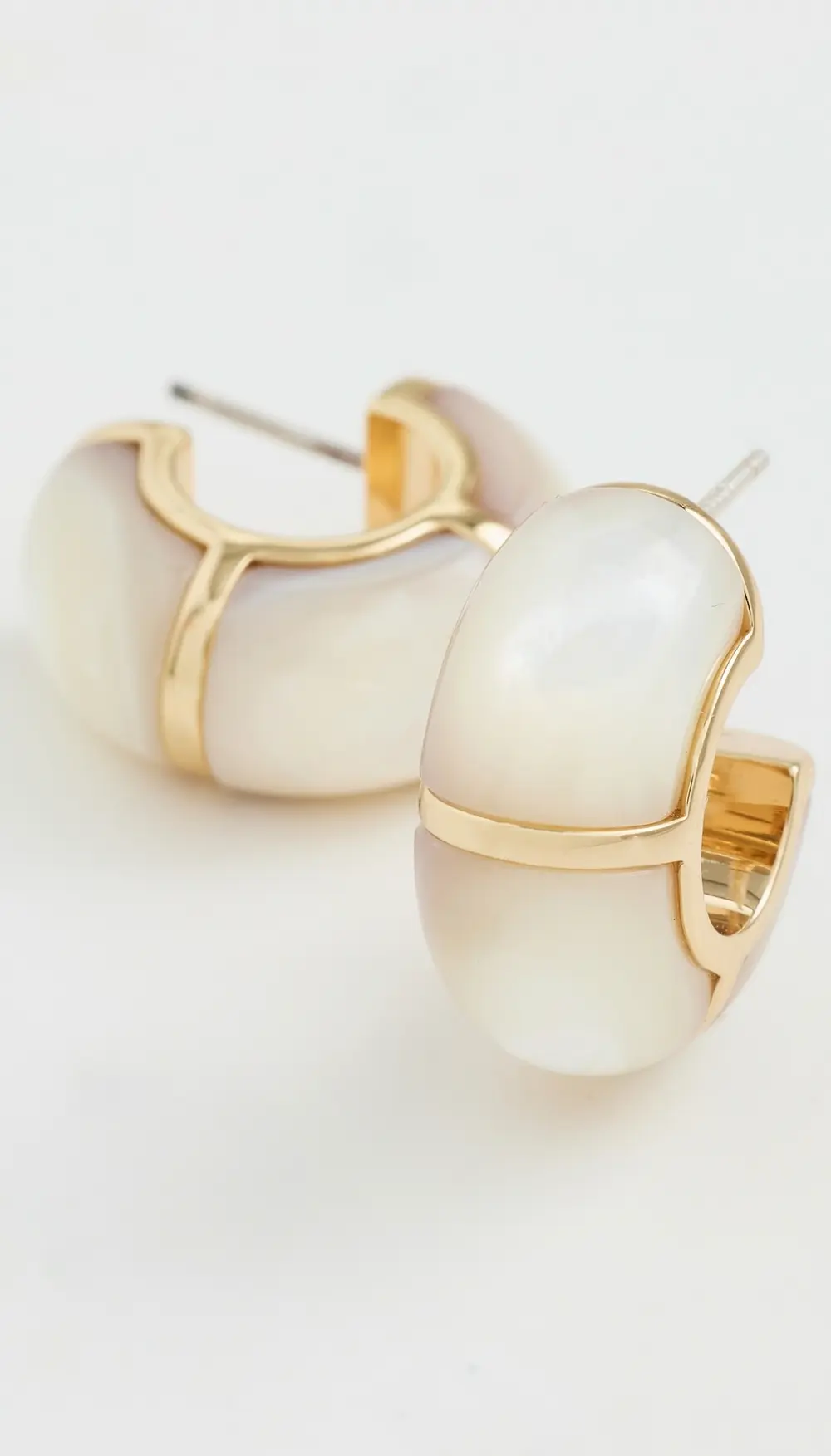 Lizzie Fortunato Zellige Hoops In Mother-of-Pearl