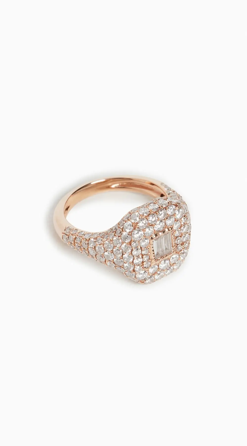 SHAY 18k Essential Pave Pinky Ring