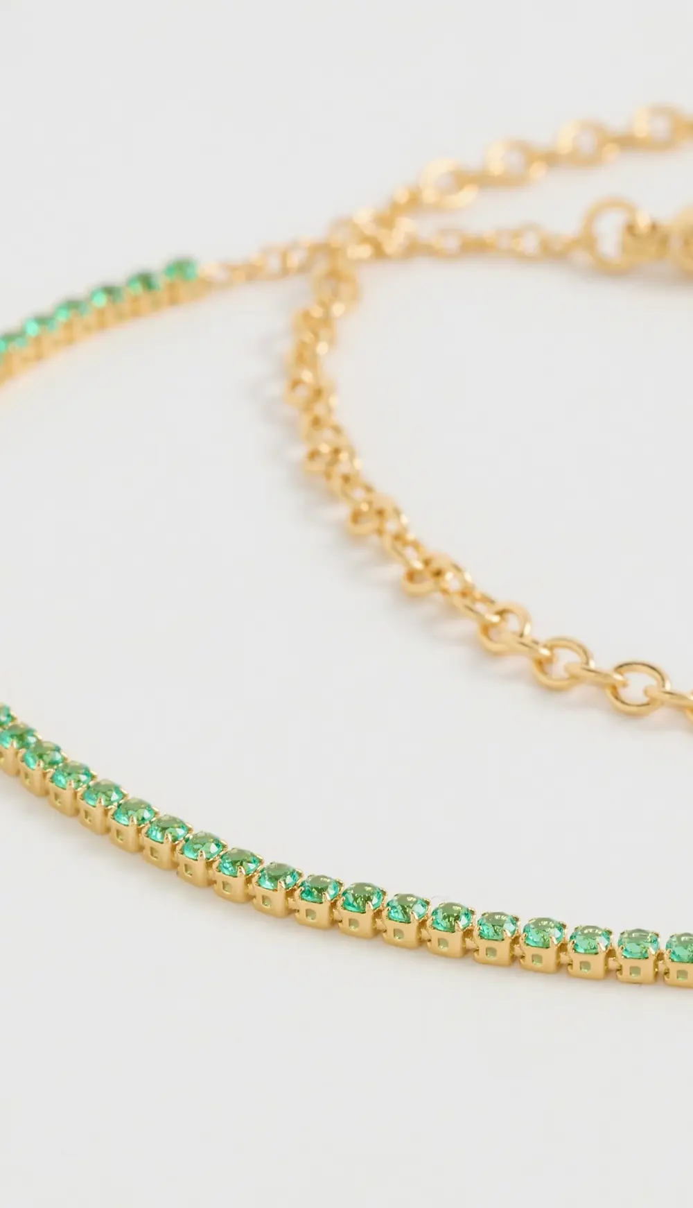 Gwen Beloti Tennis and Gold Dainty Link Set