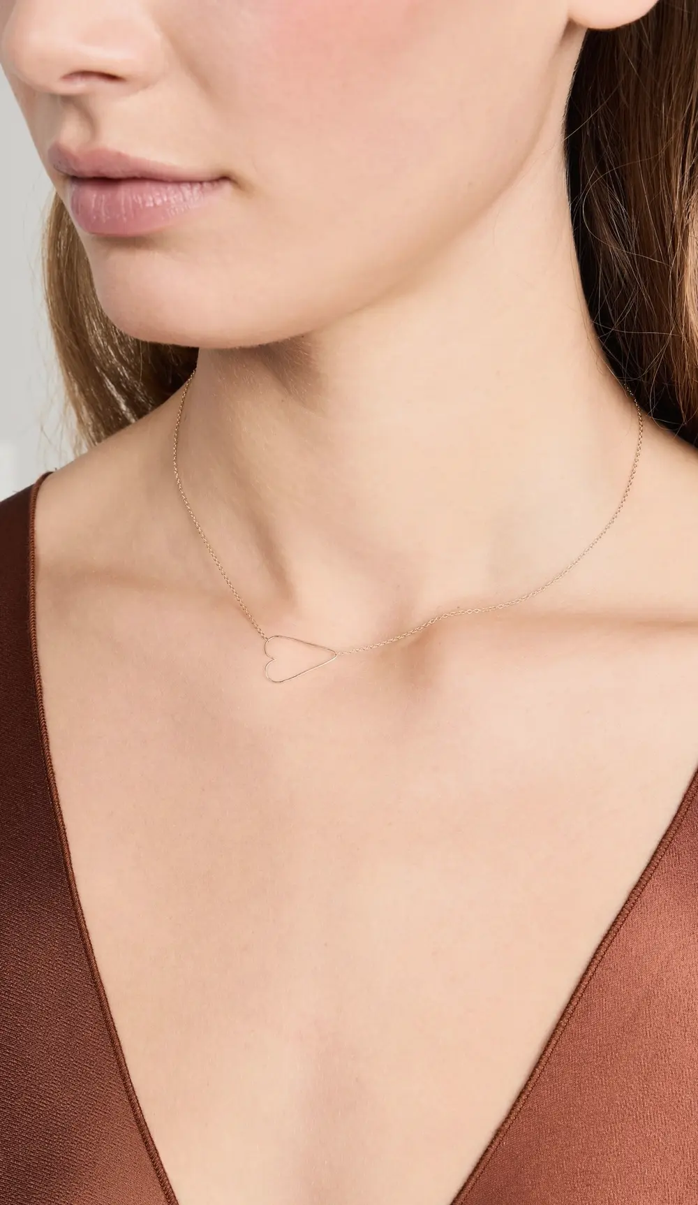 Zoe Chicco 14k Tiny Anchored Heart Necklace