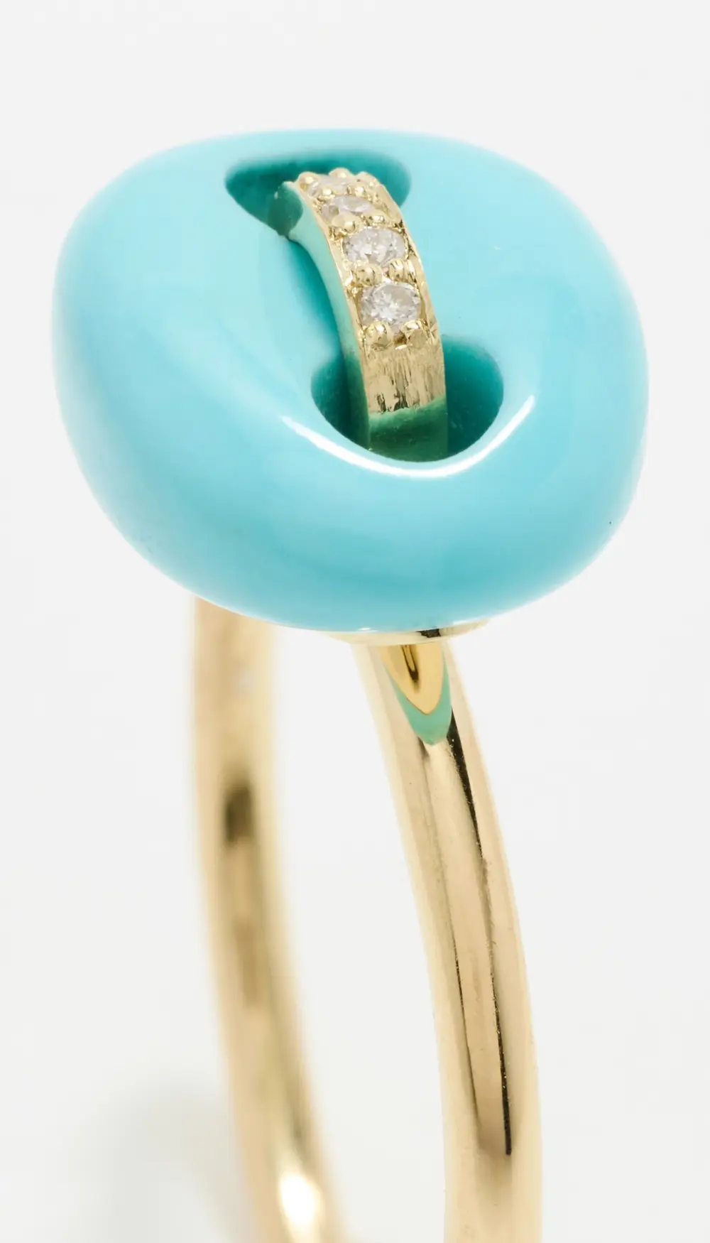 Jenna Blake 18k Mini Stone Mariner Ring