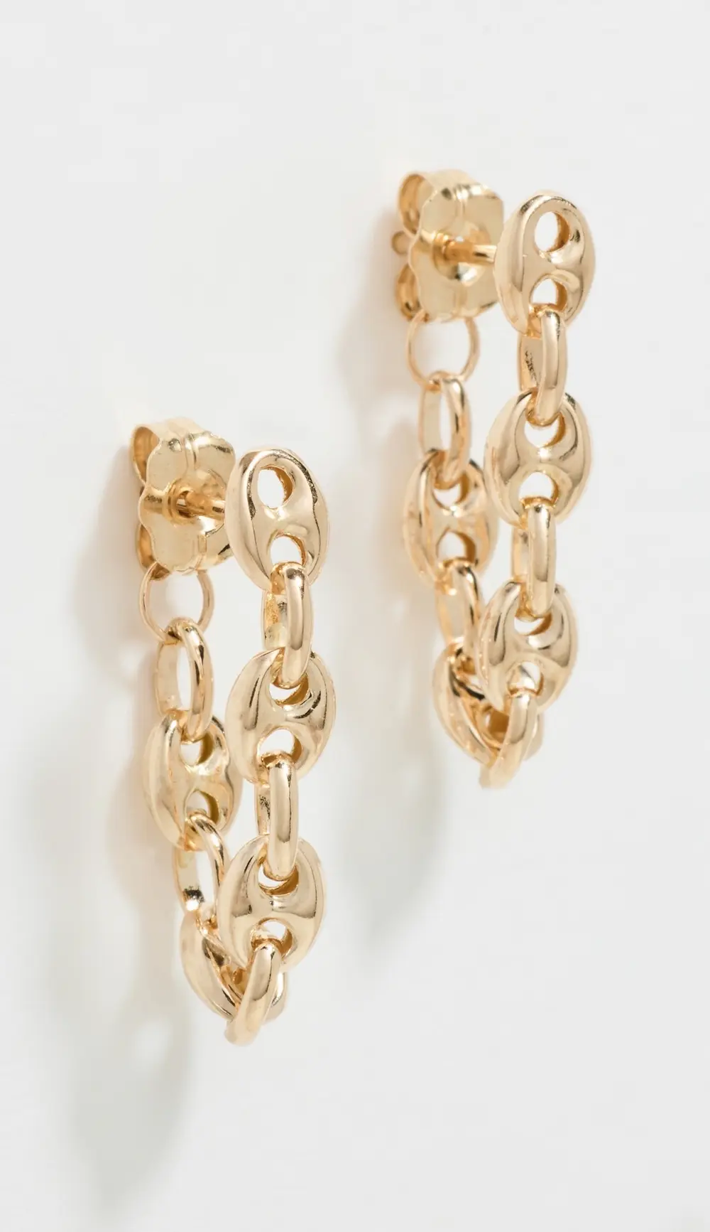 Zoe Chicco 14k Gold Mariner Chain To Back Earrings