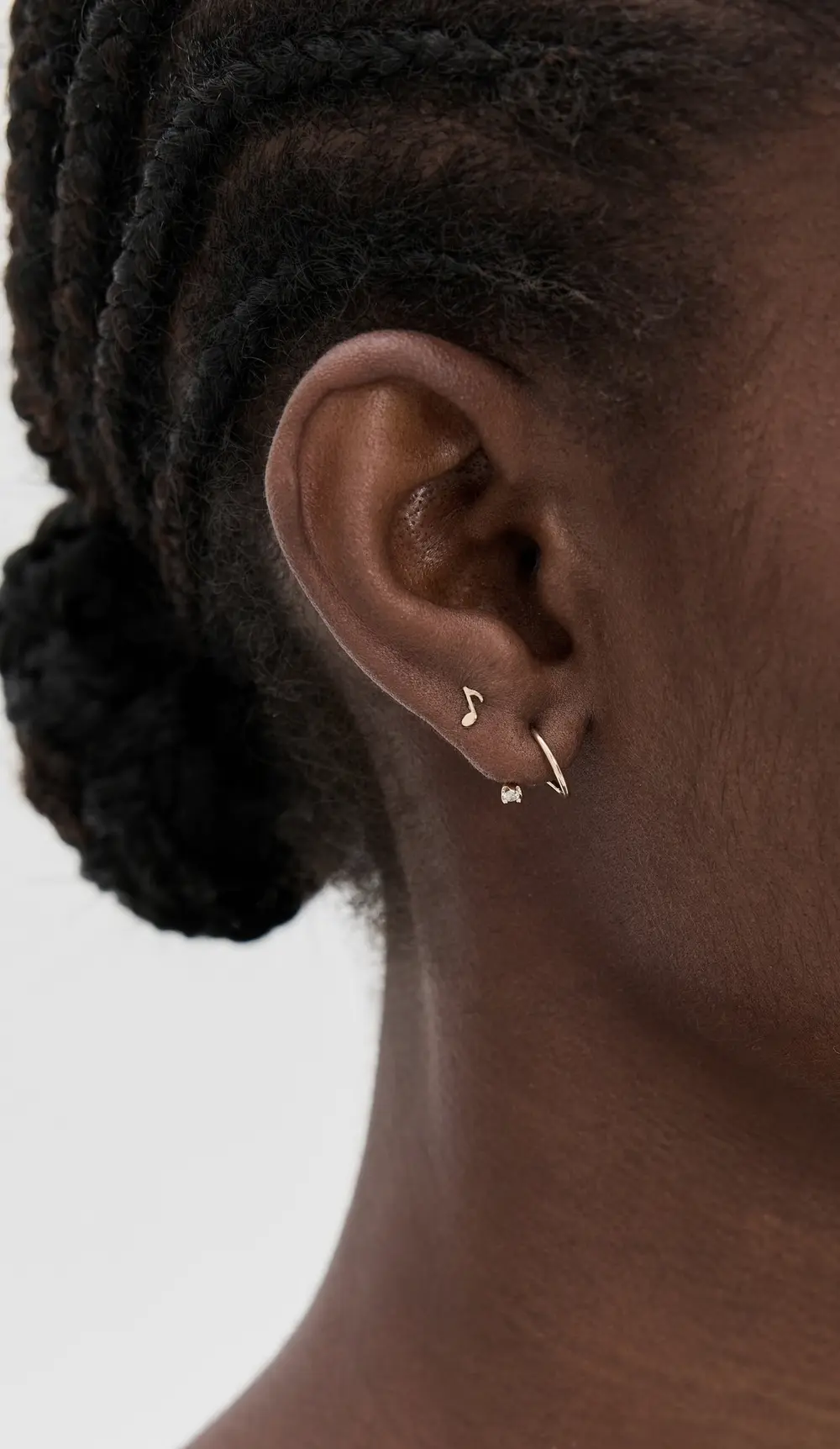 Zoe Chicco 14k Gold Single Itty Bitty Music Note Stud Earrings