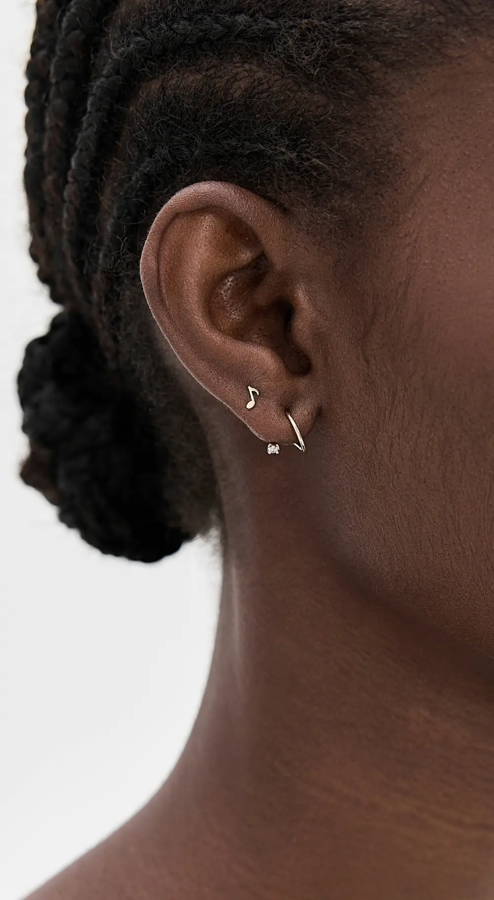 Zoe Chicco 14k Gold Wire Illusion Diamond Huggie Hoop Earrings