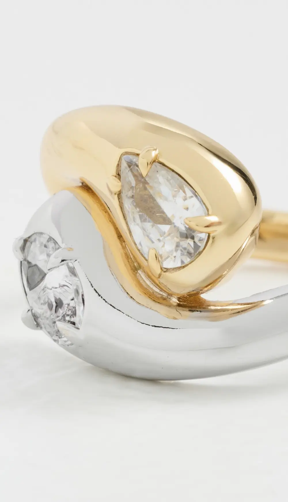 Luv Aj The Bianco Nero Interlock Ring