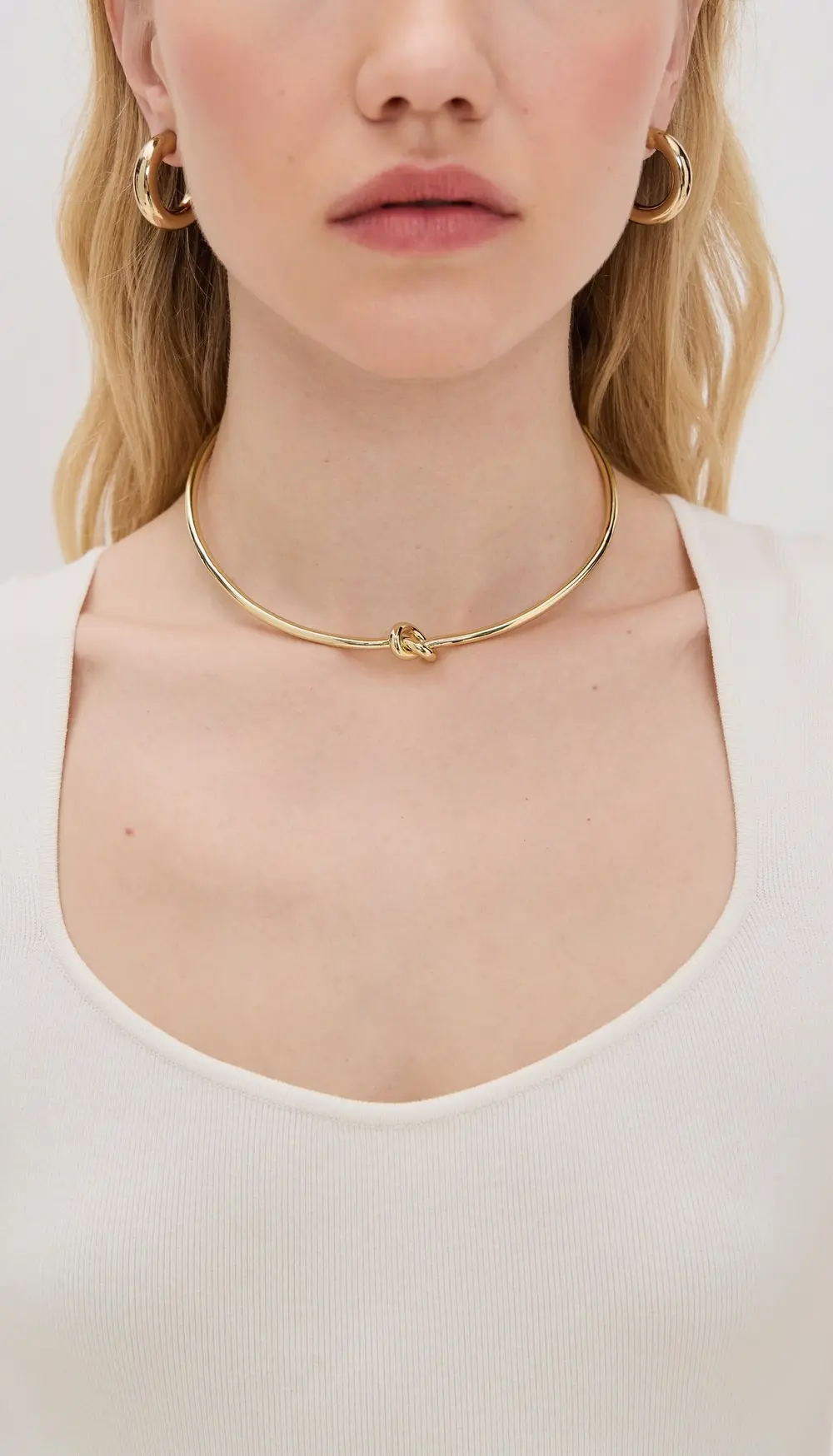 SHASHI Knot Cuff Necklace