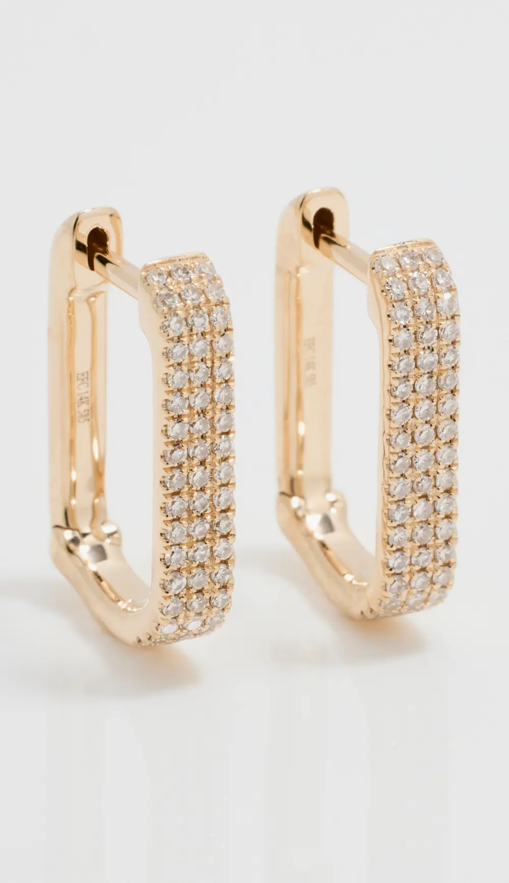 EF Collection 14k Diamond Jumbo Lola Huggie Earrings