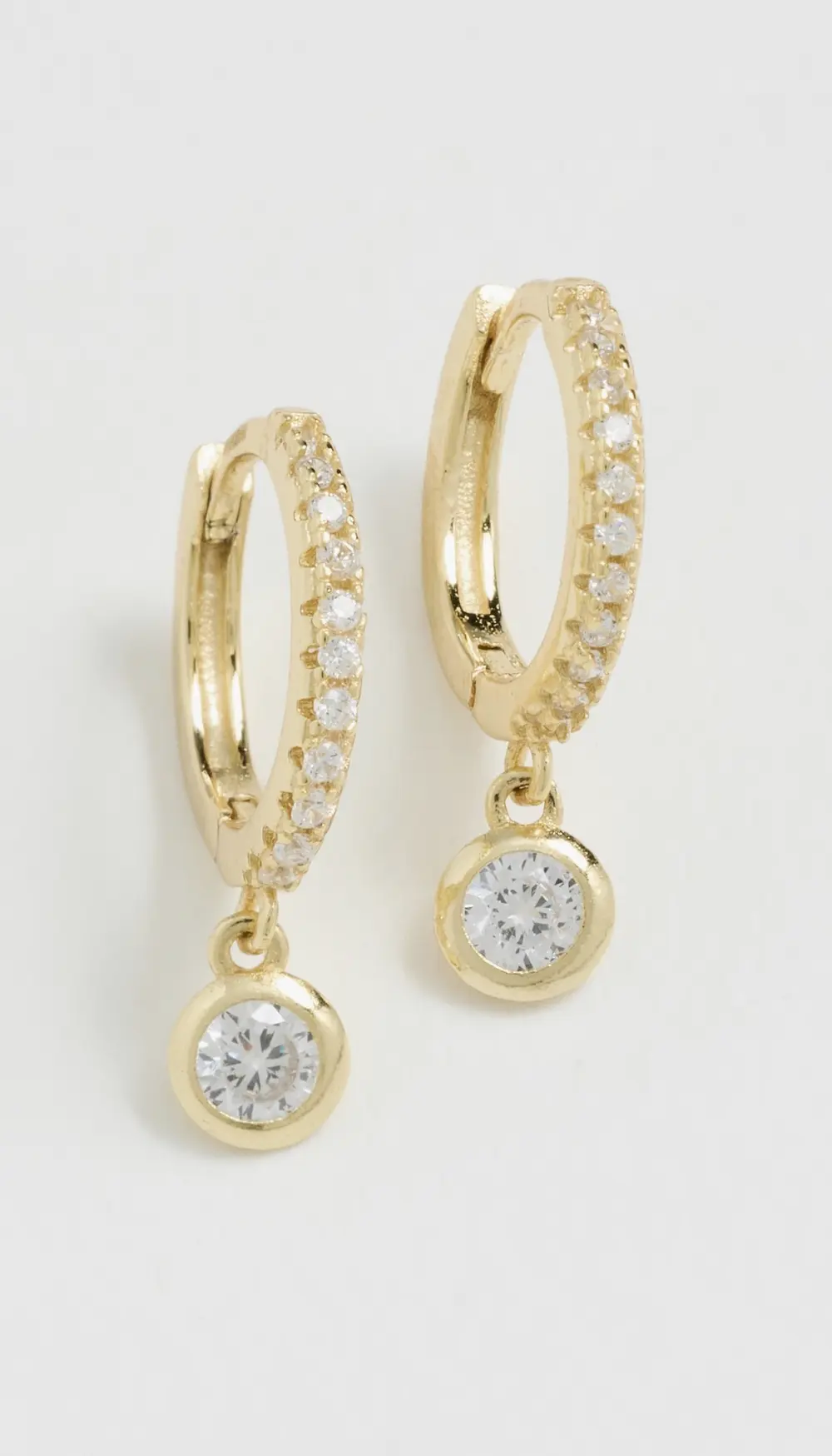 SHASHI Bezel Pave Huggies