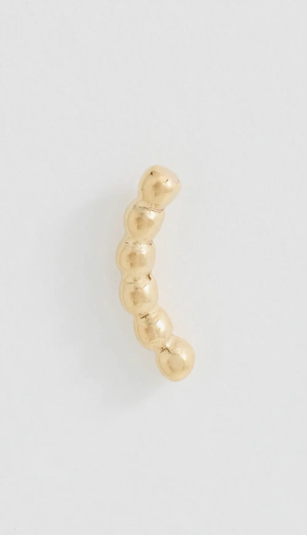 Zoe Chicco 14k Gold Bead Curved Bar Single Stud Earring