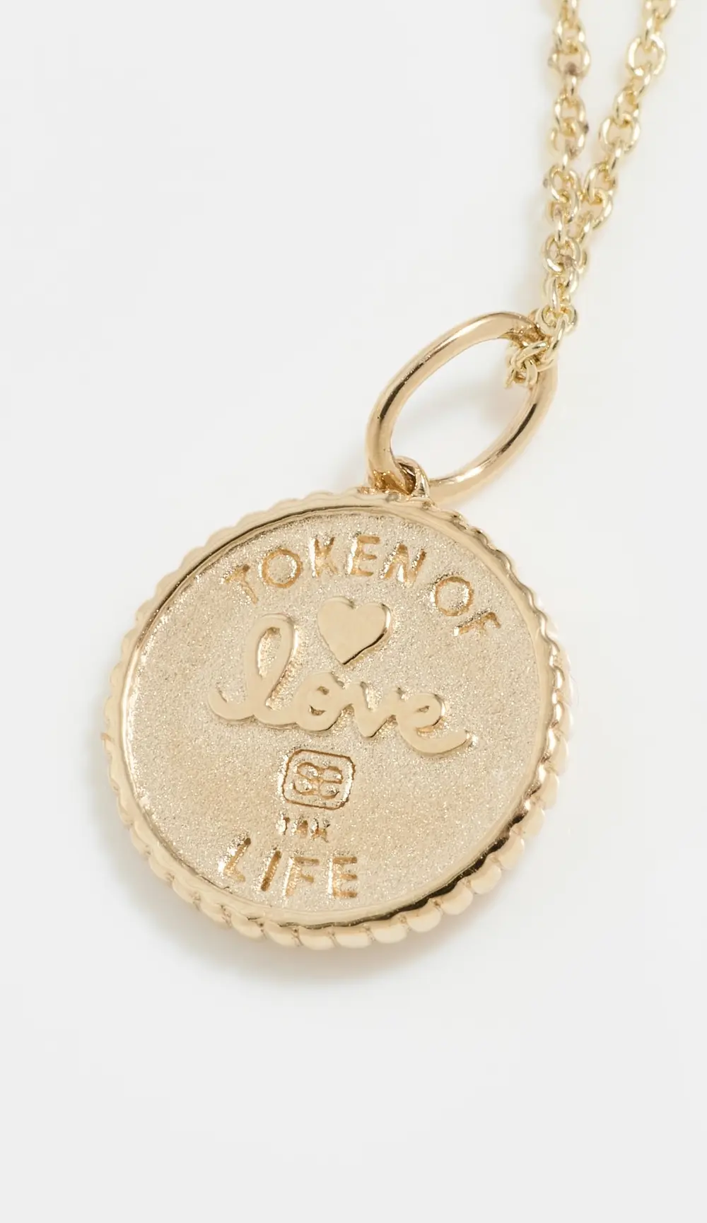 Sydney Evan 14k Tiny Pave Bee Coin Charm Necklace