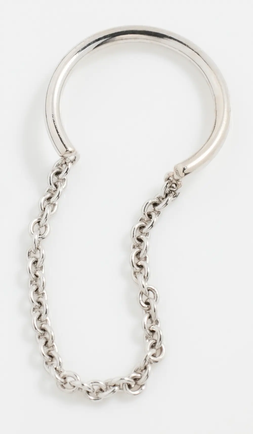 Zoe Chicco 14k White Gold Draped Chain Ear Cuff