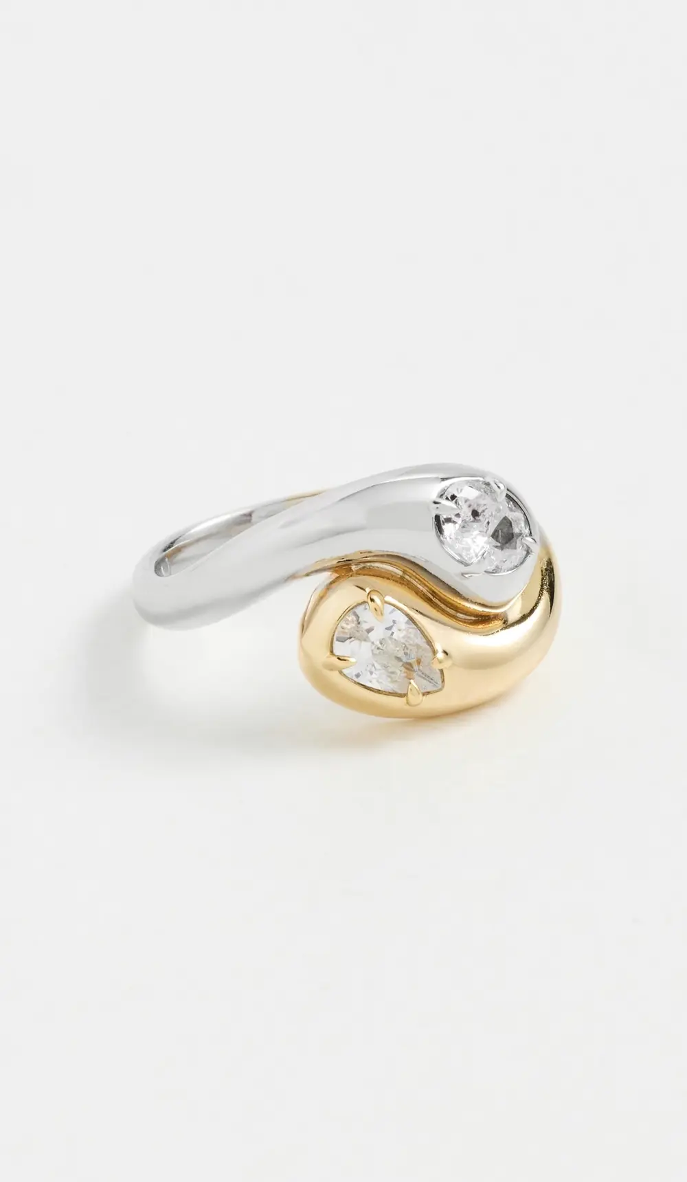 Luv Aj The Bianco Nero Interlock Ring