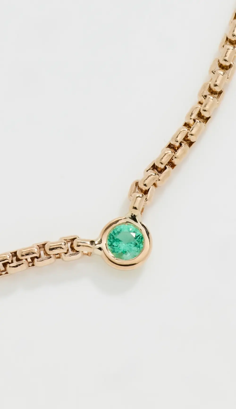 Zoe Chicco 14k Gold Floating Emerald Necklace