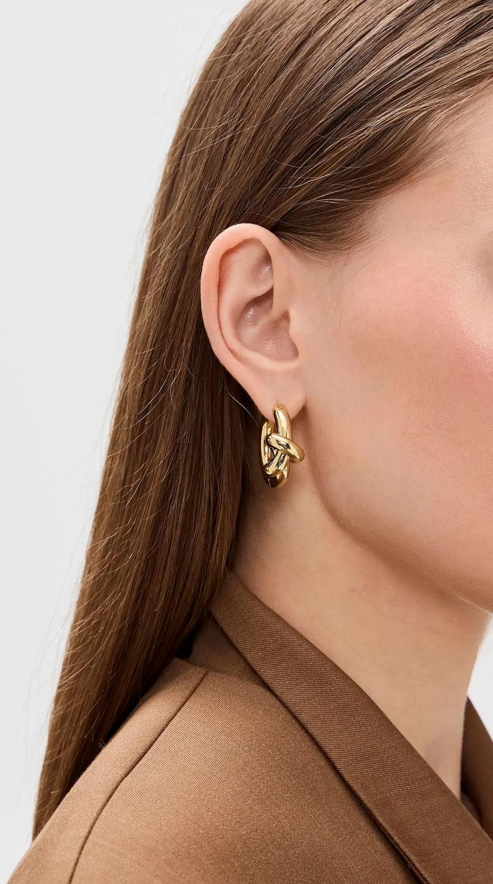 Jennifer Fisher Hinge Knot Huggie Earrings