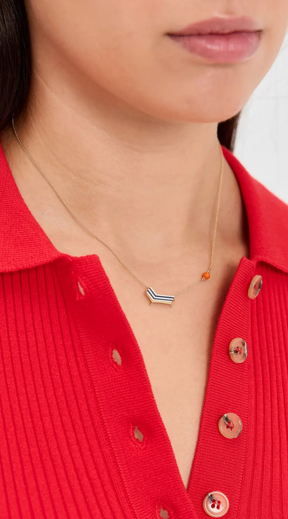 ALIITA Beach Chair Enamel Necklace