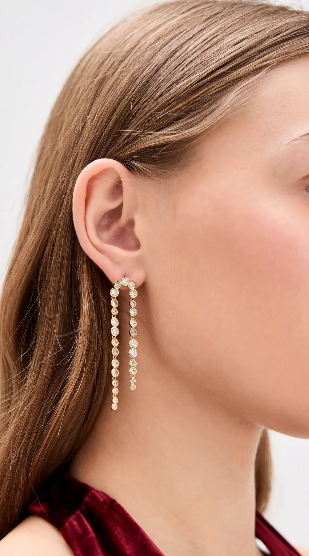 SHASHI Bezel Tennis Earrings