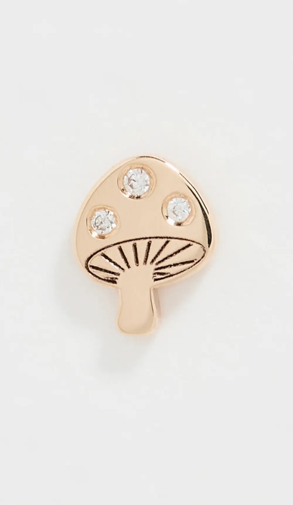 Zoe Chicco 14k Single Itty Bitty Mushroom Diamond Stud Earring