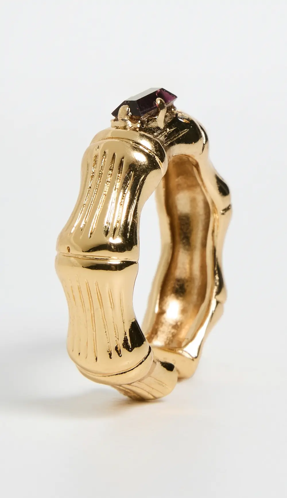 GAS Bijoux Bambou Jonc Strass O Ring