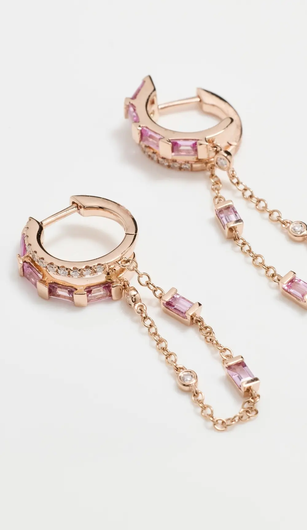 SHAY 18k Double Mixed Fringe Huggies