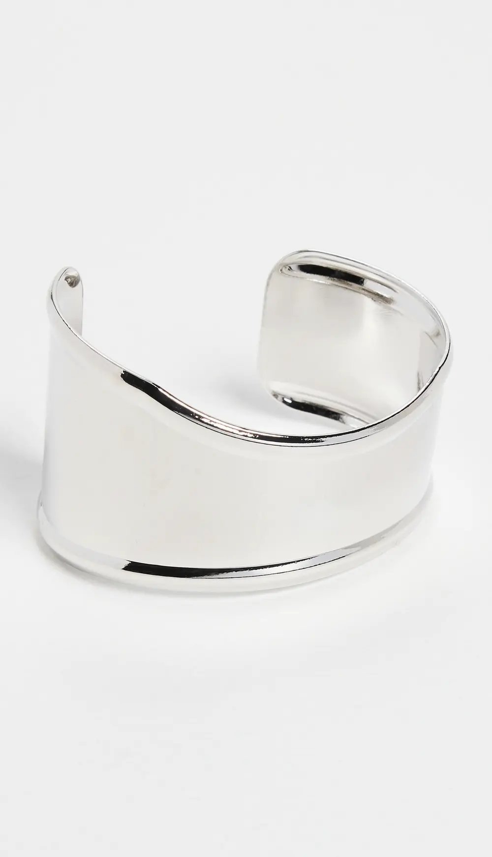 By Adina Eden Indented Curved Wide Bangle Bracelet