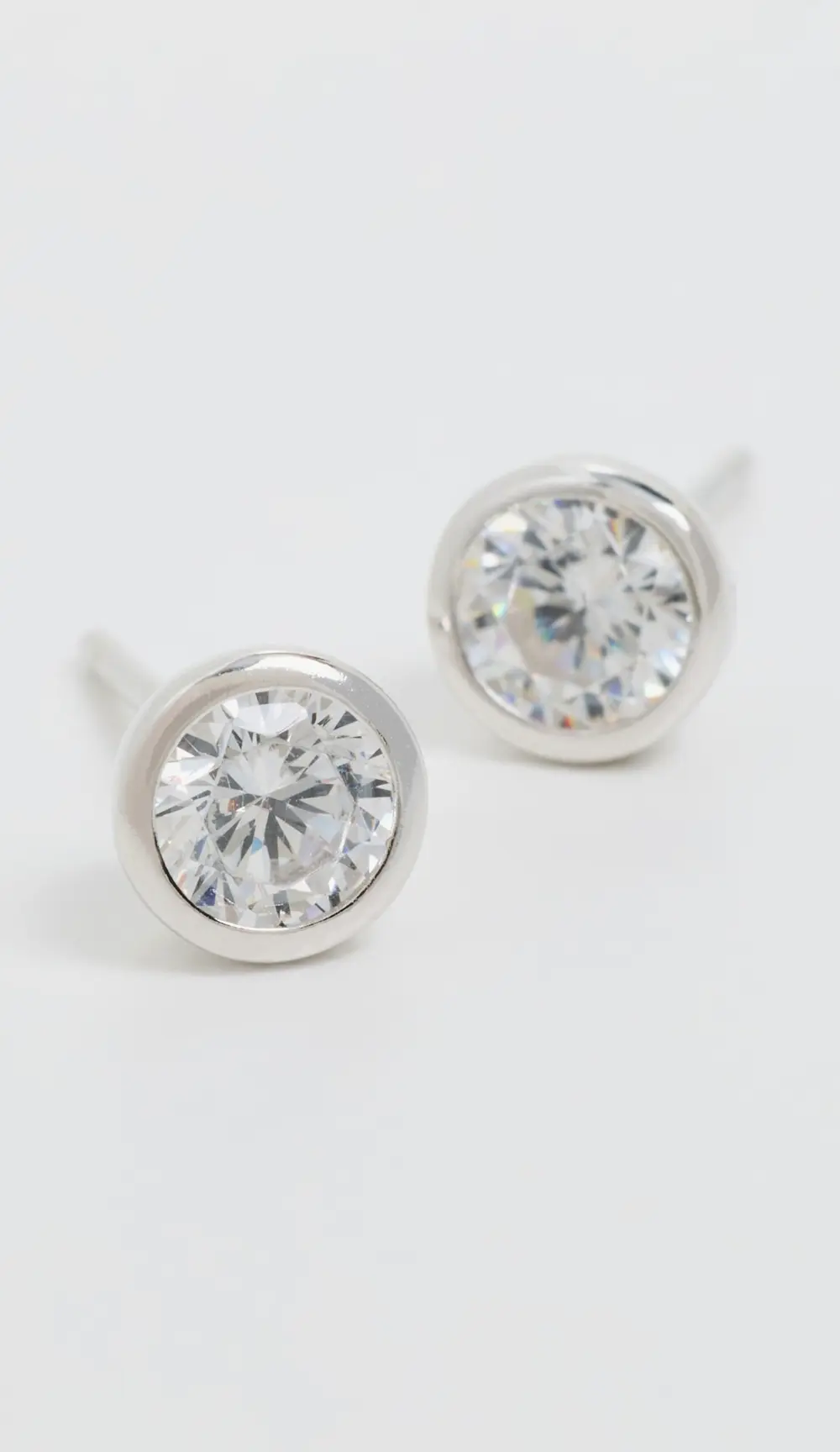 SHASHI Solitaire Bezel Stud Earrings