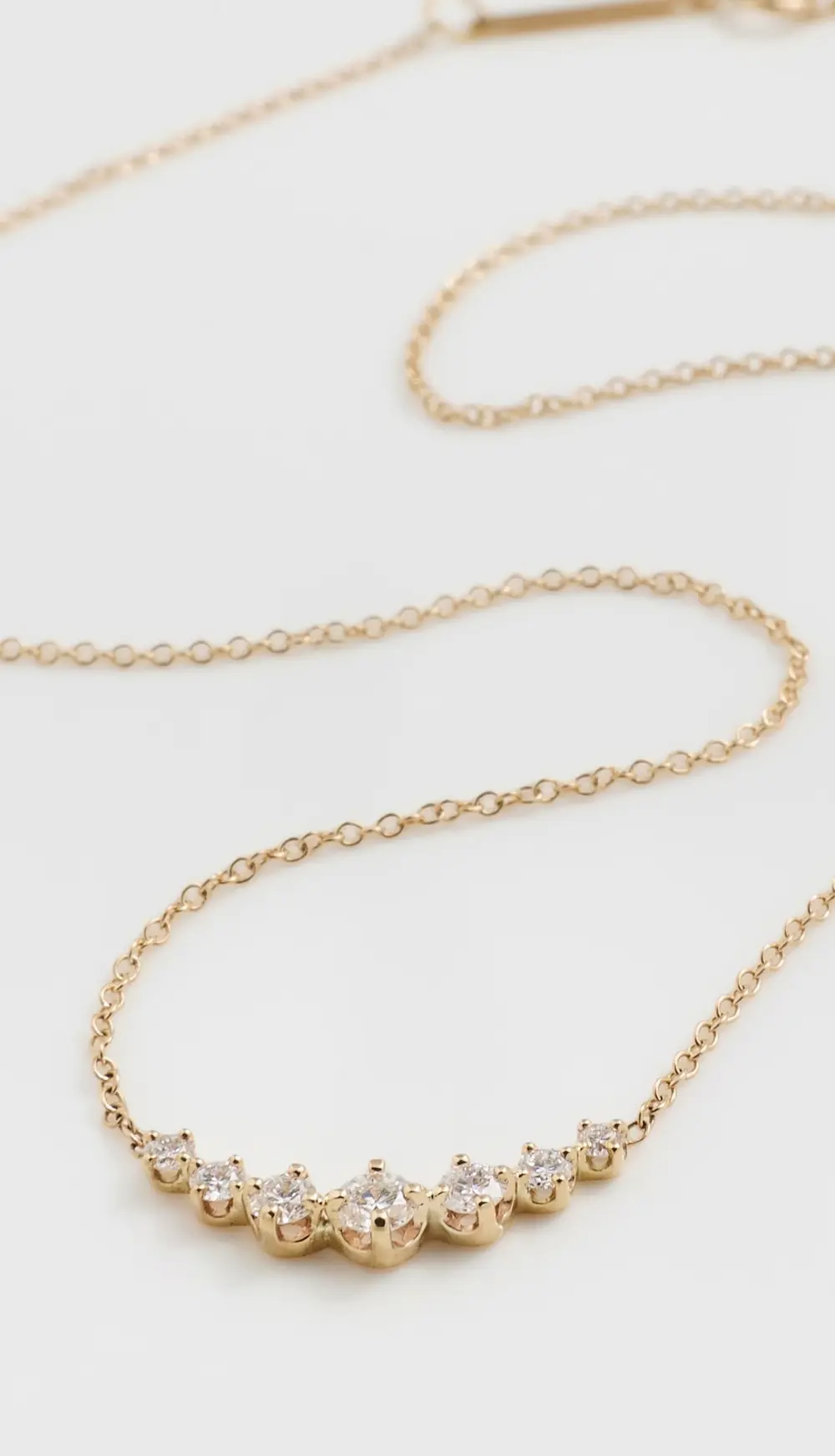 Zoe Chicco 14k Gold Graduated Prong Diamond Necklace