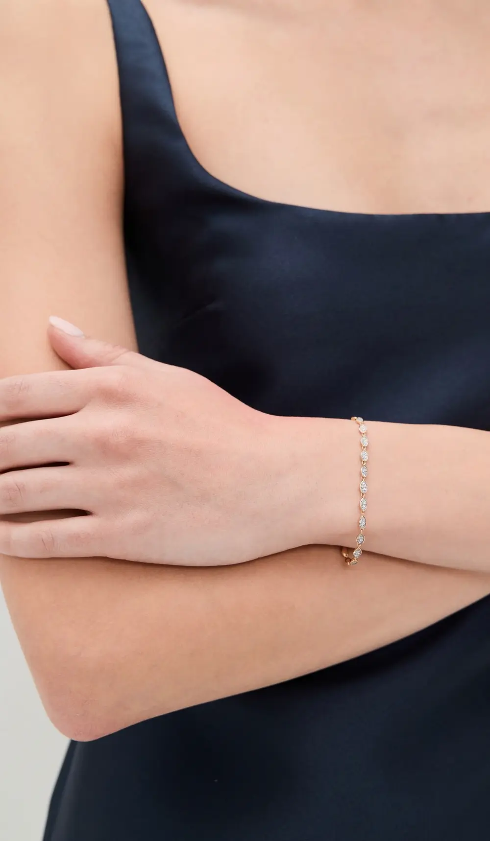 By Pariah 14k Diamond Cluster Eternity Bracelet