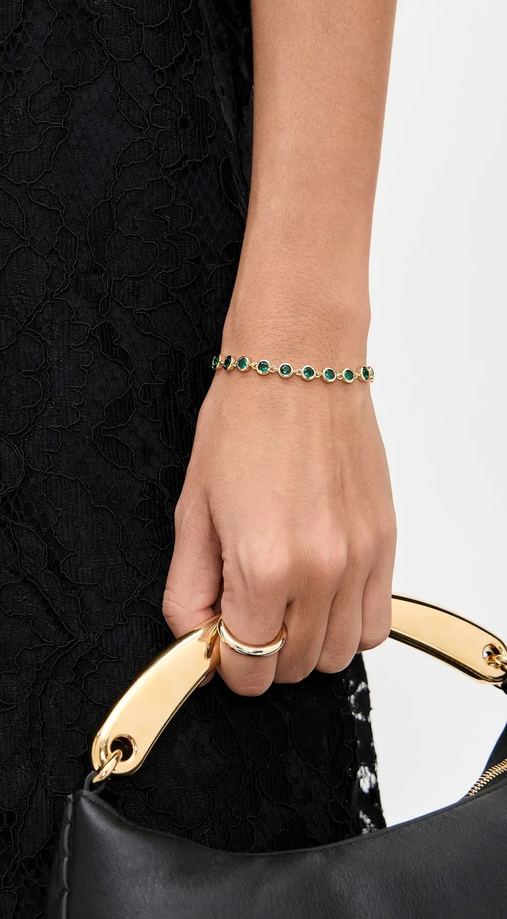 Ettika Crystal 18k Gold Plated Link Bracelet