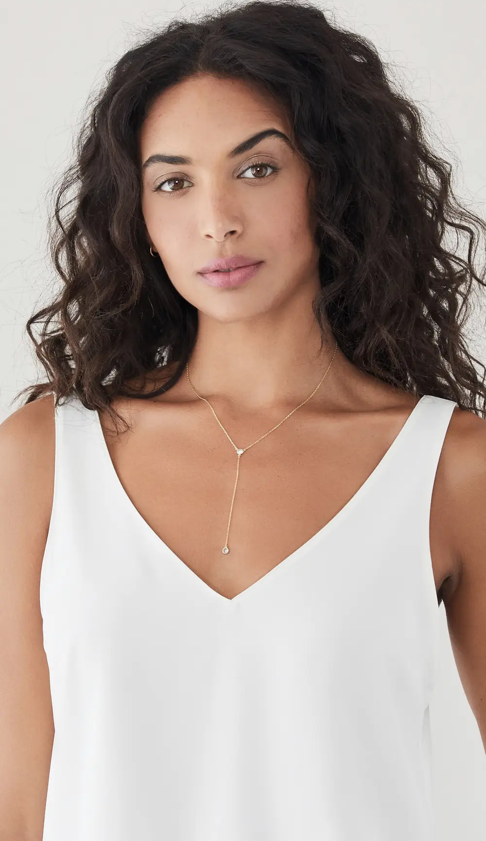SHASHI Solitaire Lariat Necklace
