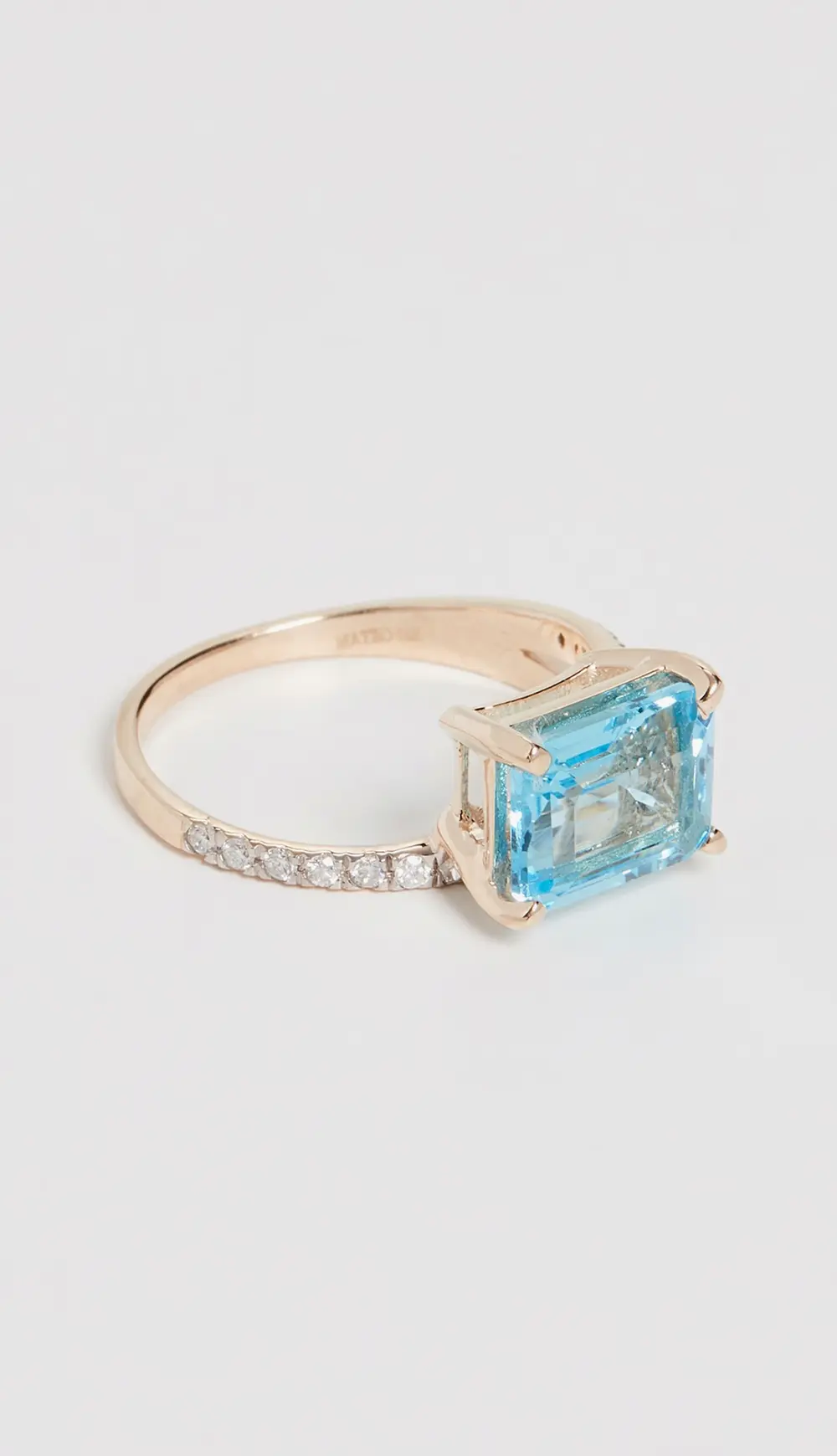 Mateo 14k Blue Topaz Point of Focus Ring