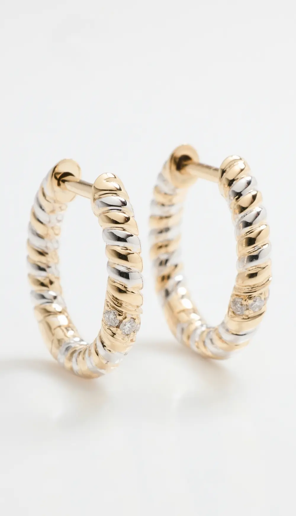 Yvonne Leon Paire De Mini Creole Torsade 2 Ors Earrings