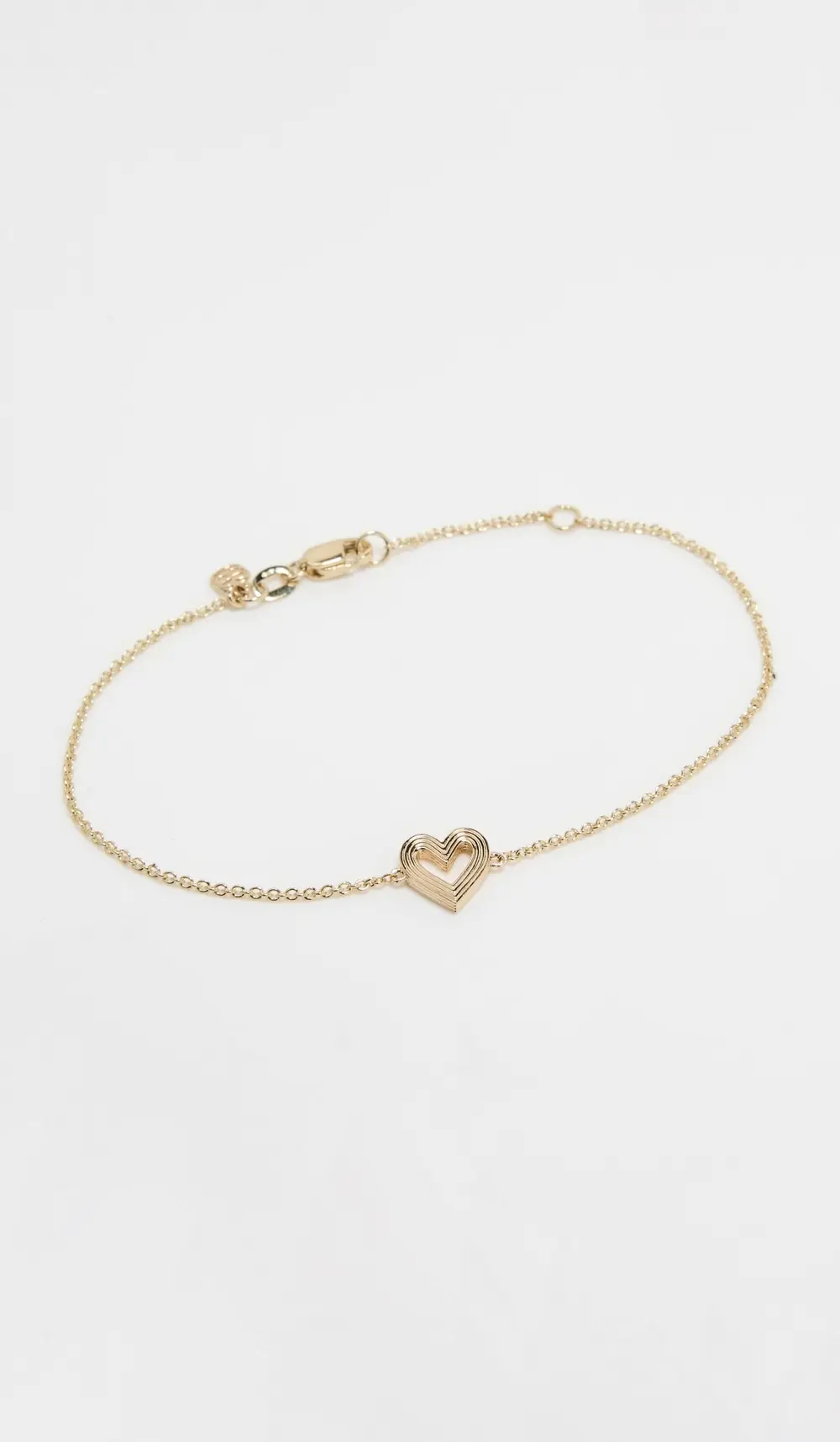 Sydney Evan 14k Fluted Heart Bracelet