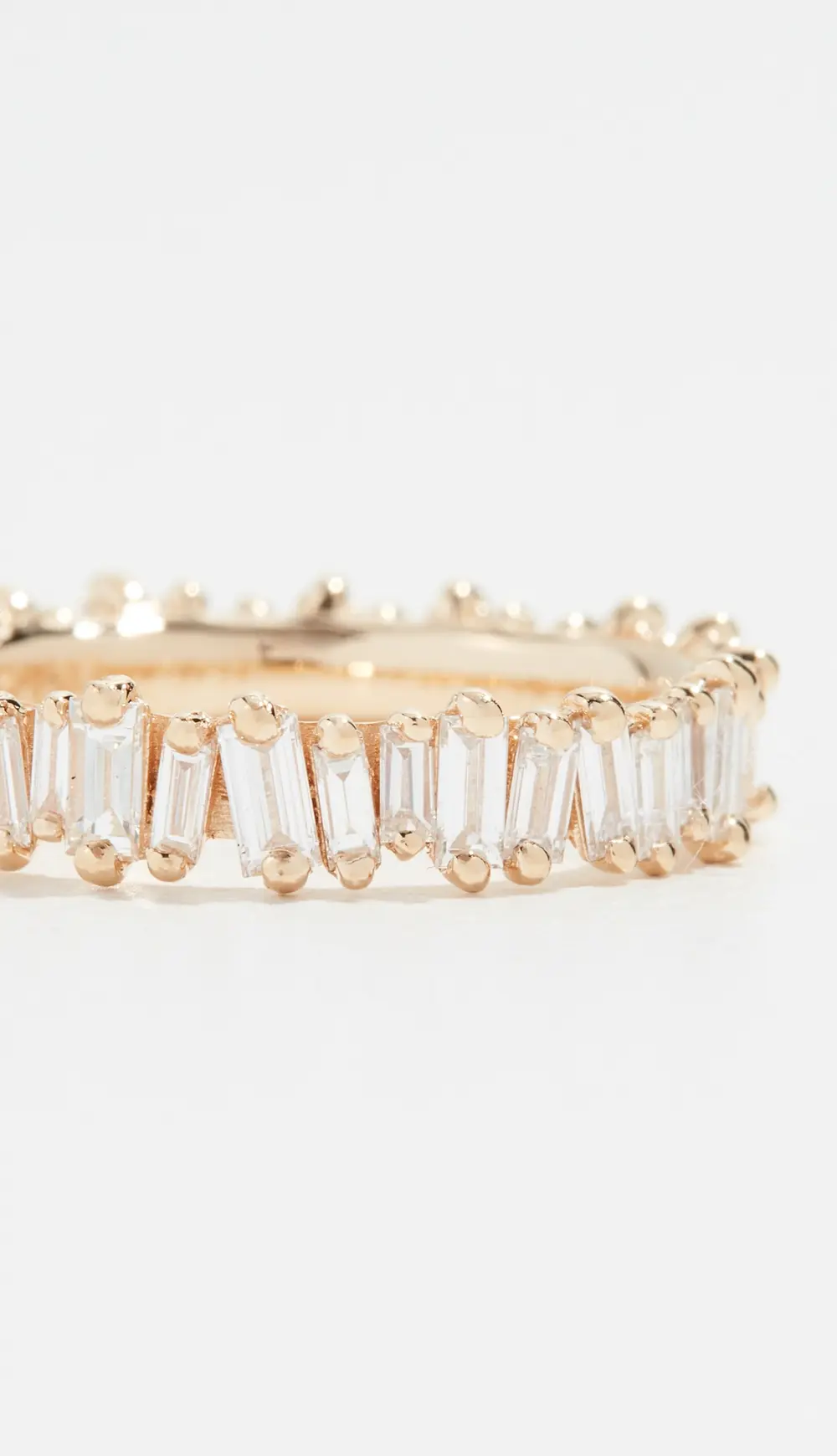 Suzanne Kalan 18k Gold Diamond Baguette Ring