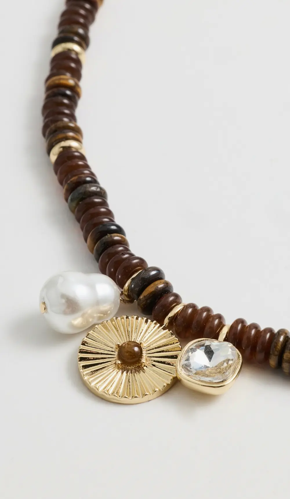 BaubleBar Malia Semi-Precious Charm Necklace