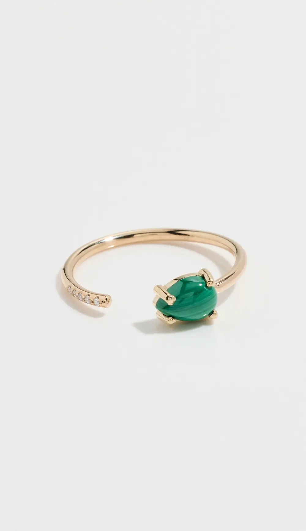 Zoe Chicco 14k Malachite & Diamond Ring