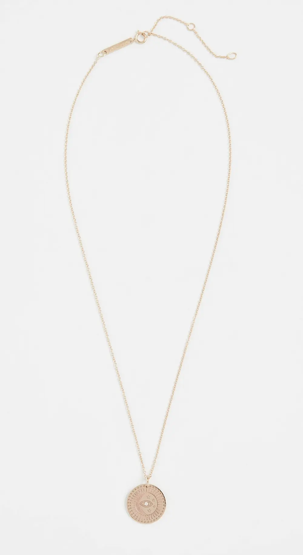 Zoe Chicco 14k Gold Small Celestial Protection Medallion Necklace