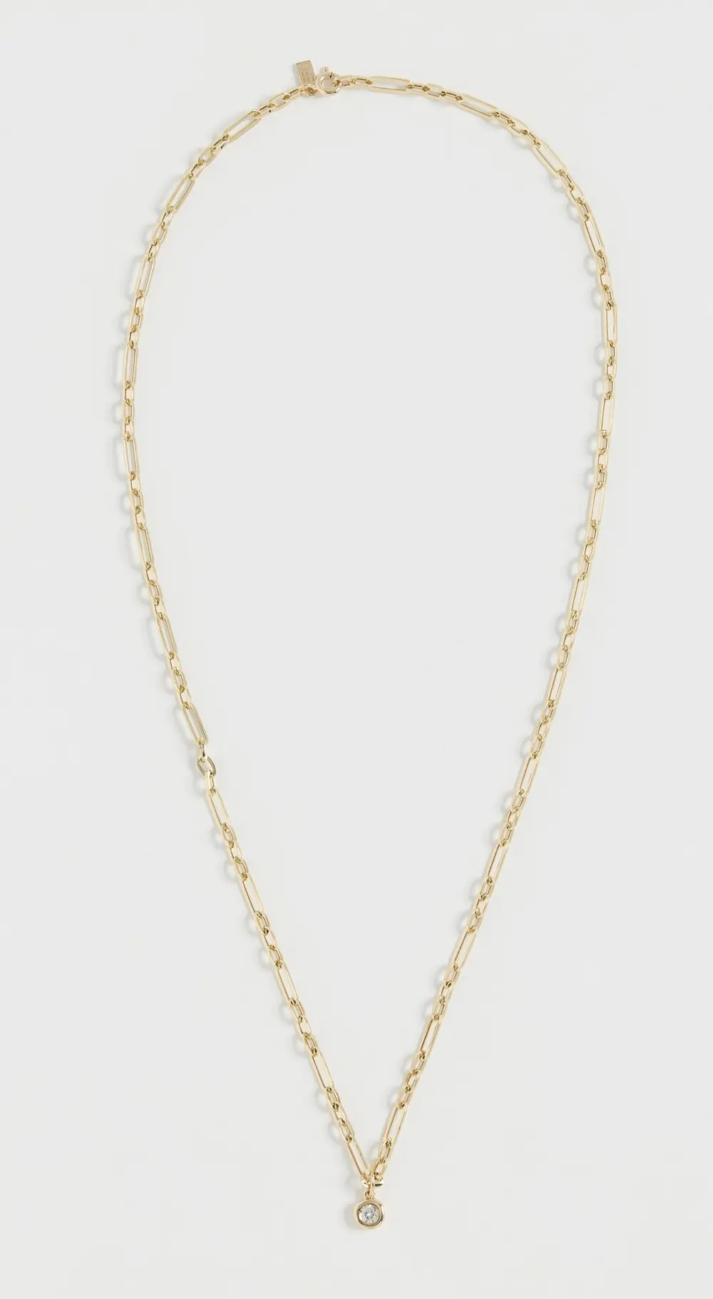 EF Collection 14k Diamond Pillow Mini Chain Necklace