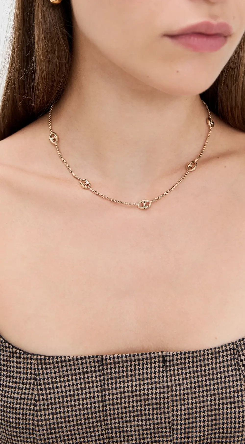 Zoe Chicco 14k Gold Large Mariner Link Station Necklace