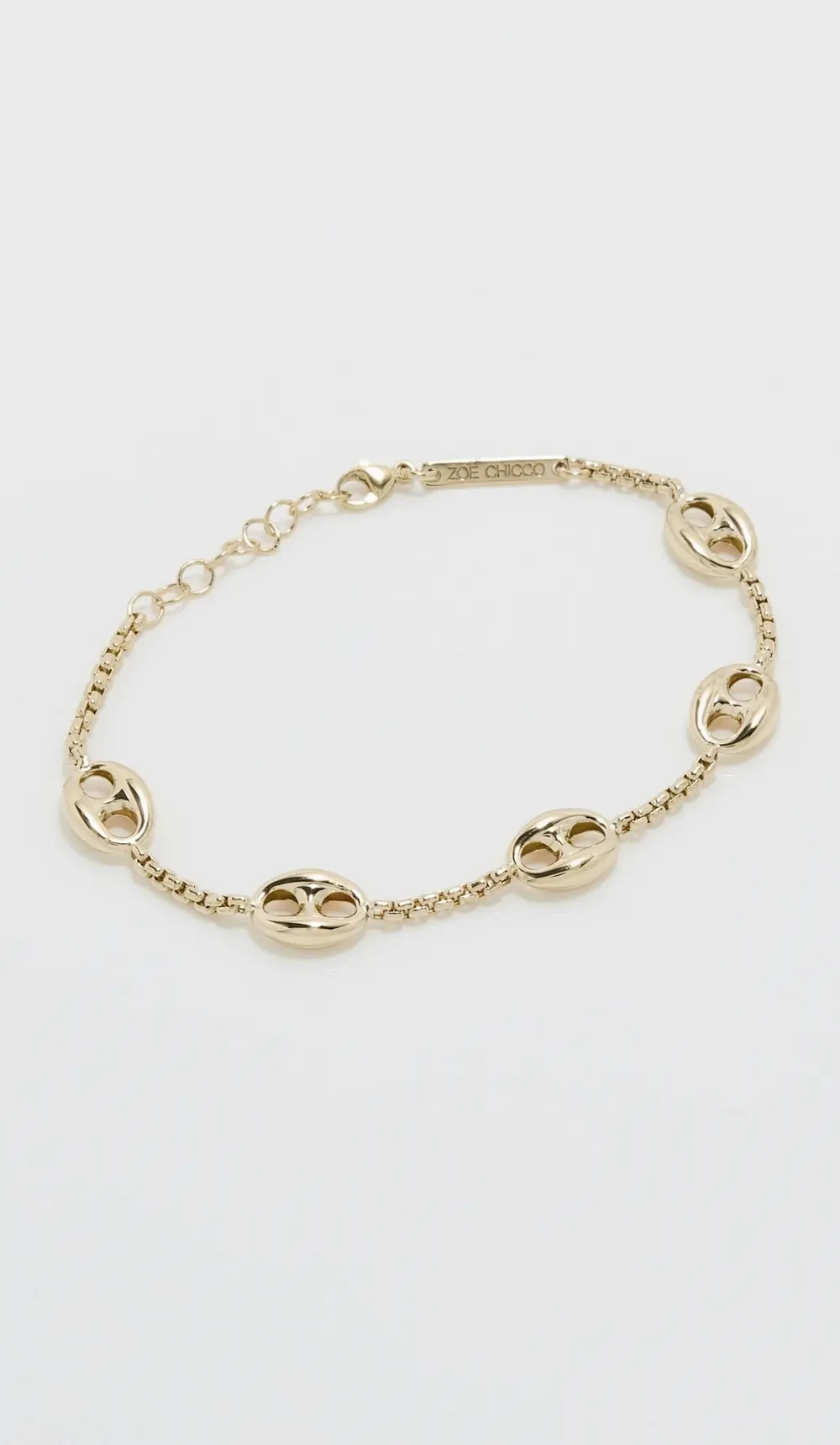 Zoe Chicco 14k Gold Large Mariner Link Station Bracelet