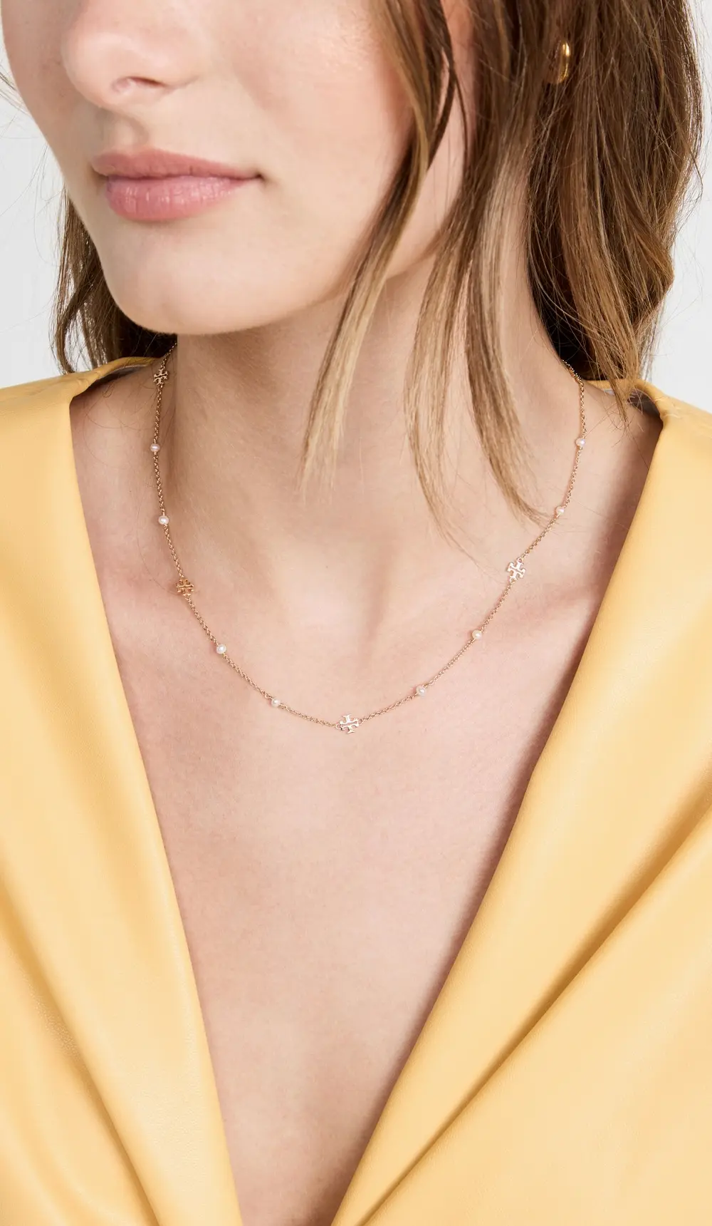 Tory Burch Delicate Moondance Pearl Necklace