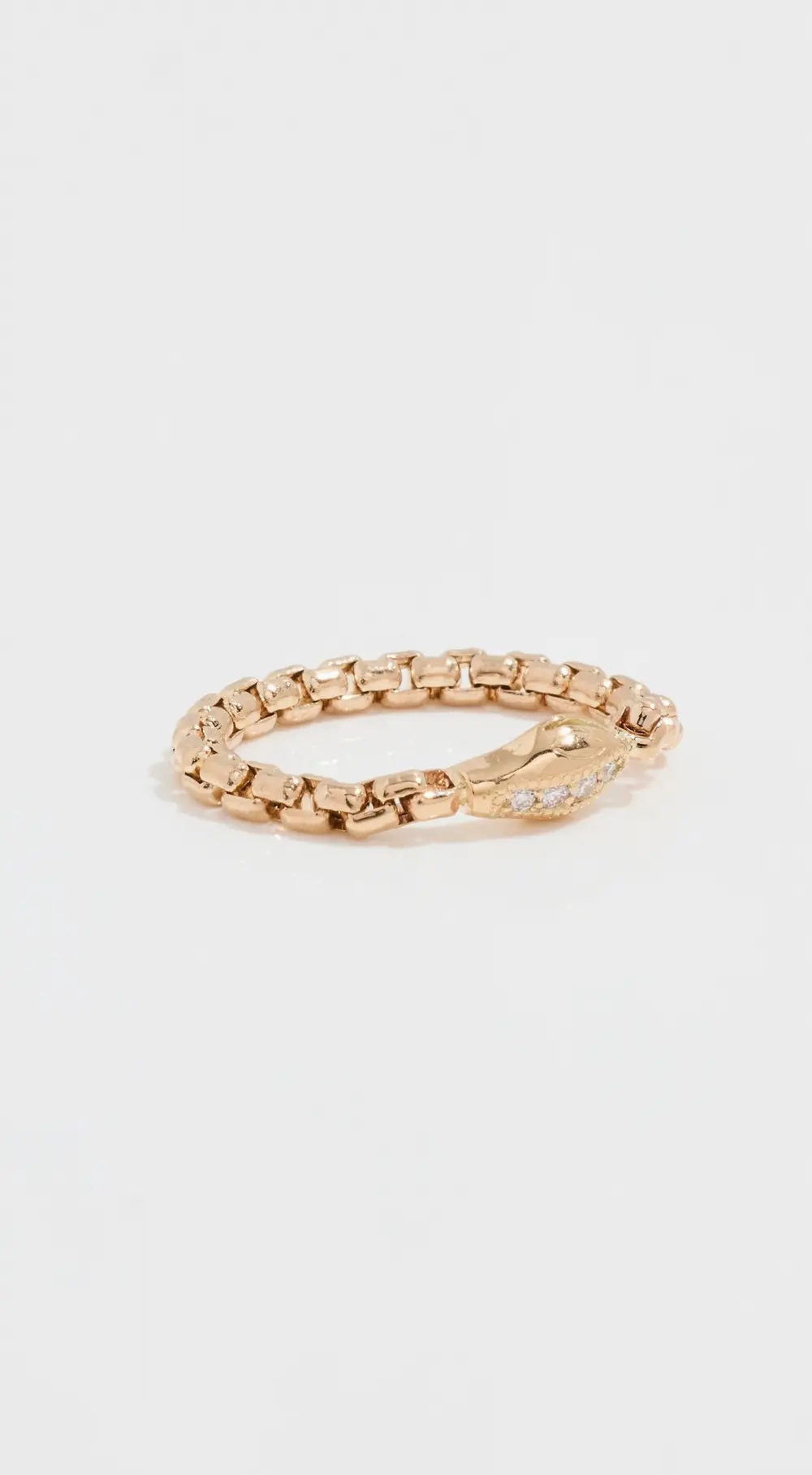 Zoe Chicco 14k Gold Snake Medium Box Chain Soft Ring