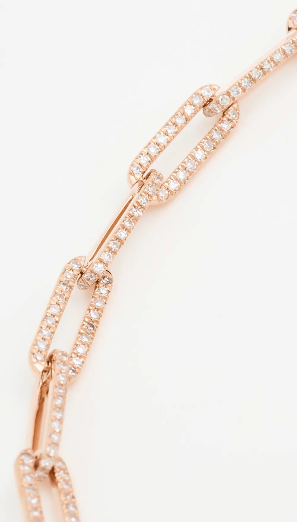 SHAY 18k Diamond Pave Flat Cable Link Bracelet