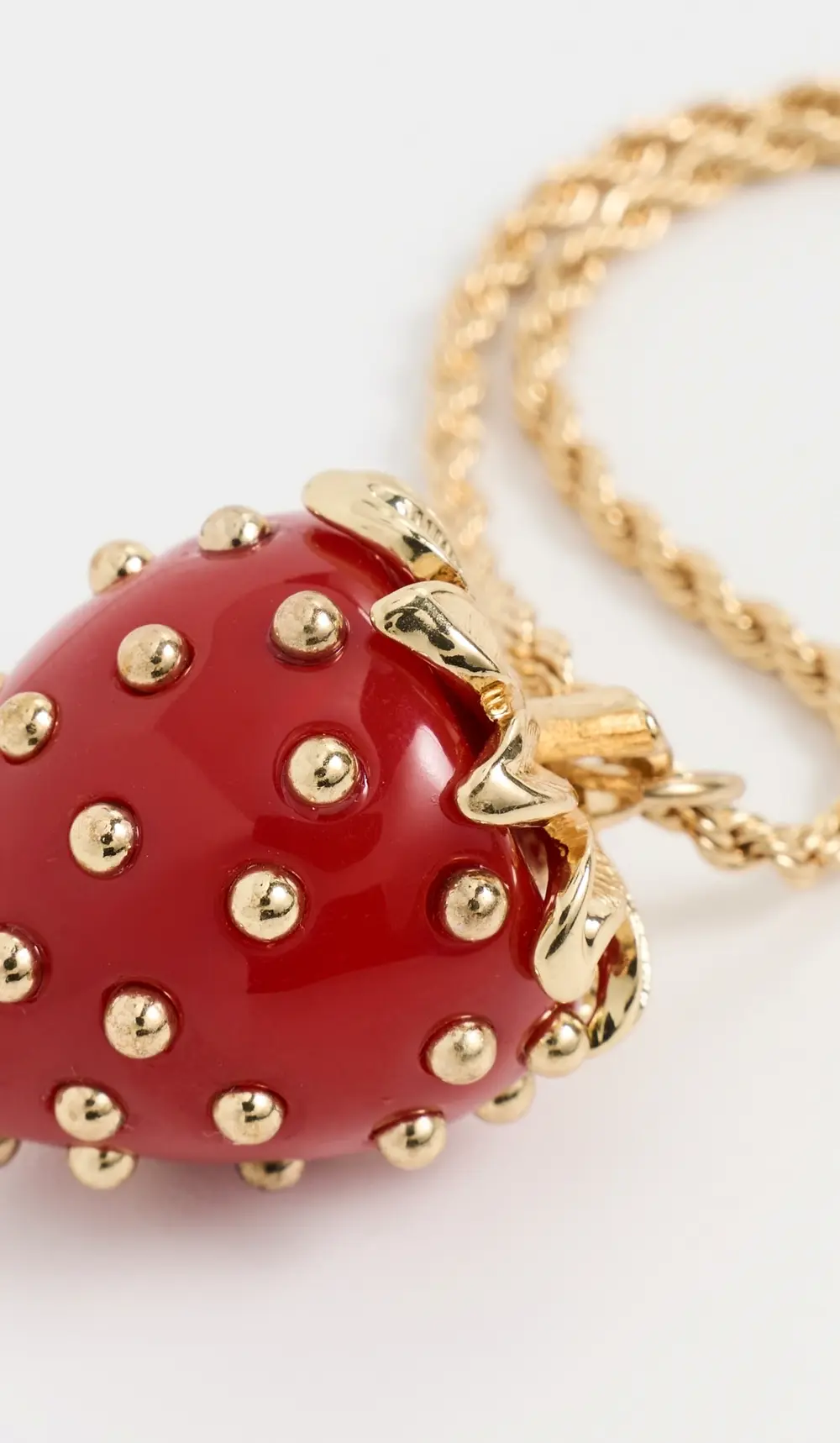 Kenneth Jay Lane Strawberry Pendant Necklace