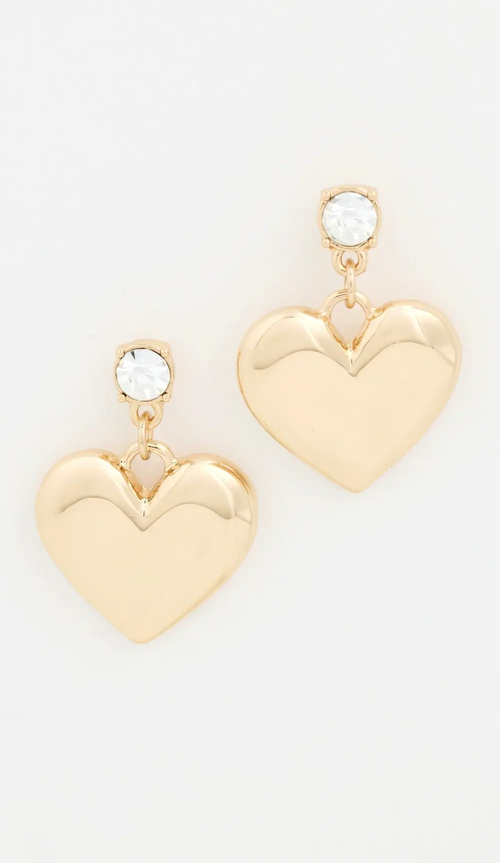 Ettika Crystal and Heart Dangle Earrings